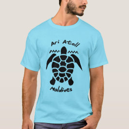 Camiseta Nadando con tortugas en las Maldivas en el atolón 