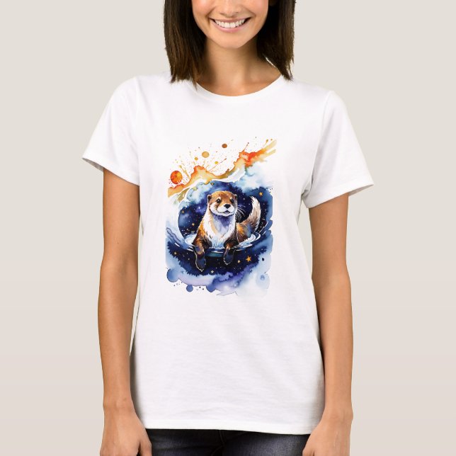 Camiseta Nadando por aguas en Nebulosa (Anverso)