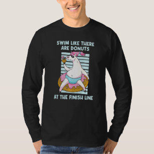 Camiseta Nadar Como Si Hubieran Donuts En La Línea De Termi