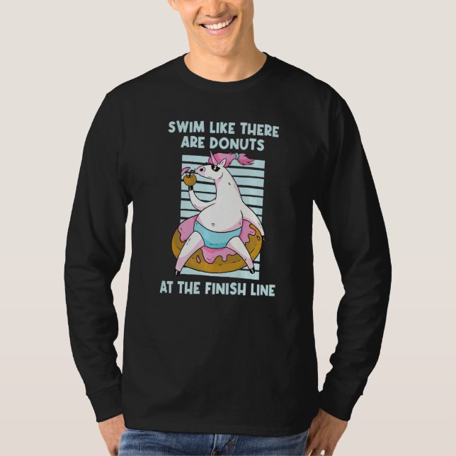 Camiseta Nadar Como Si Hubieran Donuts En La Línea De Termi (Anverso)