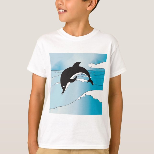 Camiseta Nadar Con Delfines (Anverso)