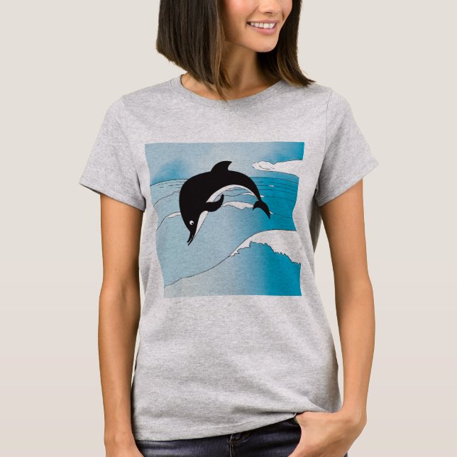 Camiseta Nadar Con Delfines (Anverso)