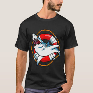 Camiseta Nadar con el tiburón - salva el océano