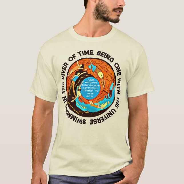 Camiseta Nadar el río del tiempo Filosófico (Anverso)