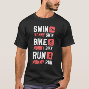 Camiseta Nadar mamá nadar en bicicleta mami carrera mami ca