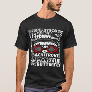 Camiseta Nadar Mamá Nadar Funny Nadar Goggles Deportivos Pr