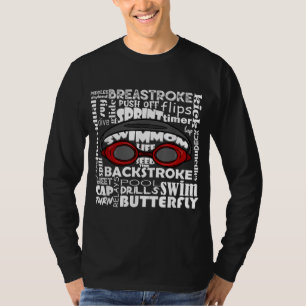 Camiseta Nadar Mamá Nadar Funny Nadar Goggles Deportivos Pr
