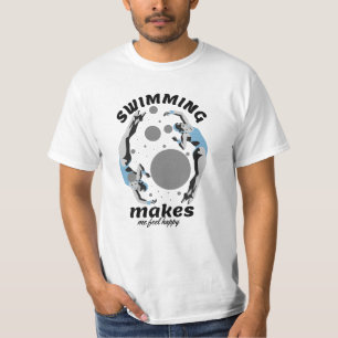 Camiseta Nadar Me Hace Sentir Feliz - Amante del Agua