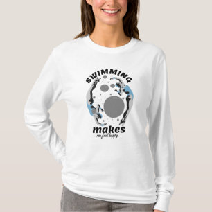 Camiseta Nadar Me Hace Sentir Feliz - Amante del Agua