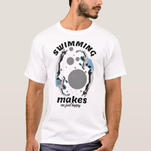 Camiseta Nadar Me Hace Sentir Feliz - Amante del Agua