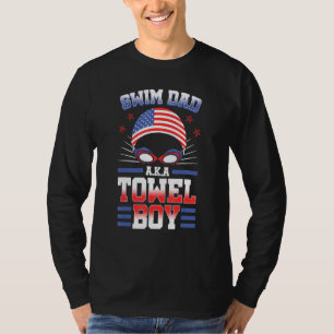 Camiseta Nadar Papá Aka Toalla Niño Bandera Estadounidense