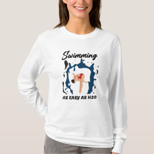 Camiseta Nadar tan fácil como H2O - Diseño divertido de nat