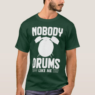 Camiseta Nadie Bate Como Yo Conjunto de Batería Negrita Per