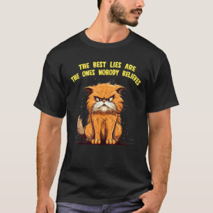 Camiseta Nadie cree mis divertidas Mentiras blancas Gato pa