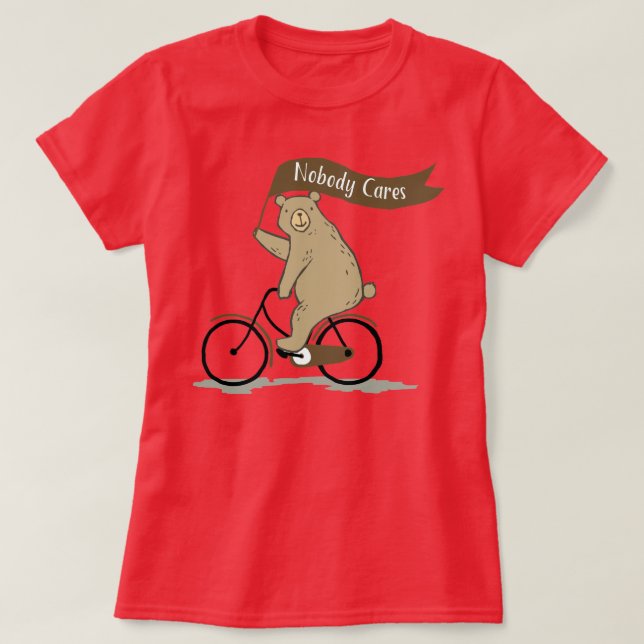 Camiseta Nadie cuida el oso, humor divertido, animal (Diseño del anverso)