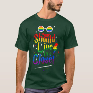Camiseta Nadie Debería Vivir Con Un Orgullo Gay LGBT 