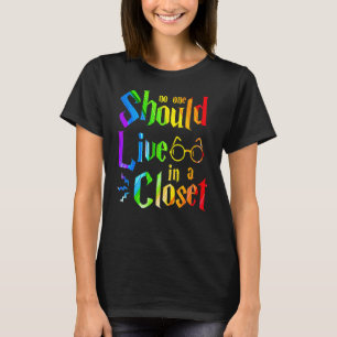 Camiseta Nadie Debería Vivir En Ri Humano, Orgullo Lgbt De