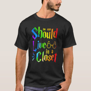 Camiseta Nadie Debería Vivir En Ri Humano, Orgullo Lgbt De