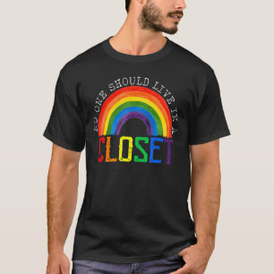 Camiseta Nadie Debería Vivir En Un Gay De Arco Arcoiris Lgb