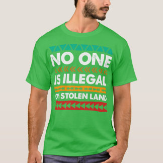 Camiseta Nadie Es Ilegal En Tierra Robada De Nativos Americ