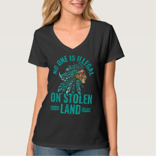 Camiseta Nadie Es Ilegal En Tierra Robada De Nativos Estado