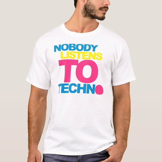 Camiseta Nadie escucha Techno V2 (Anverso)