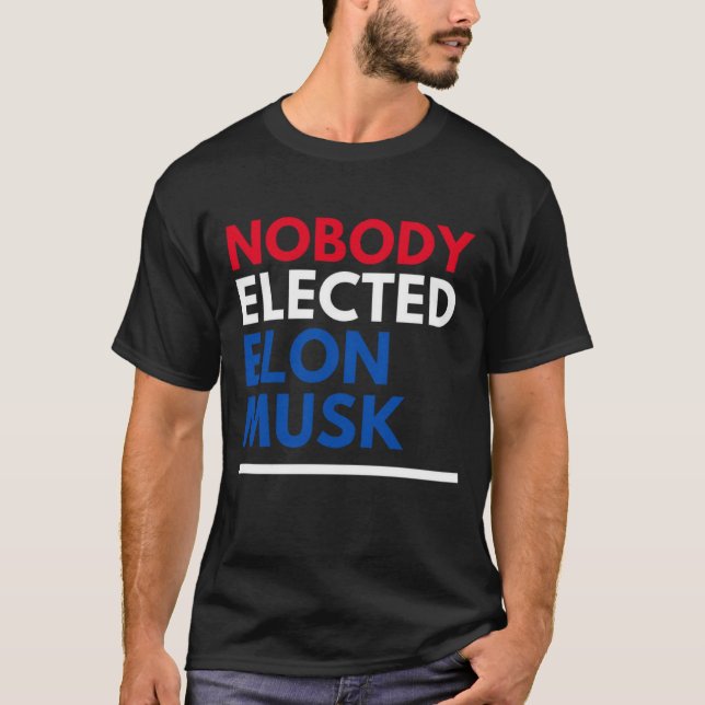 Camiseta Nadie ha elegido a Elon Musk Rwb Mens (Anverso)