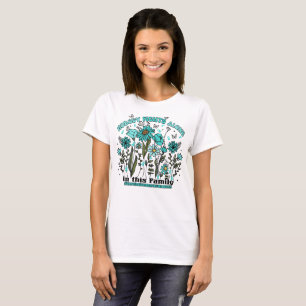 Camiseta Nadie lucha solo contra el cáncer cervical floral