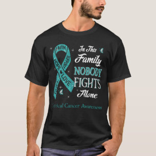 Camiseta Nadie lucha solo contra el cáncer de cuello uterin