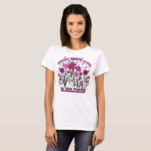 Camiseta Nadie lucha solo contra el cáncer de mama floral