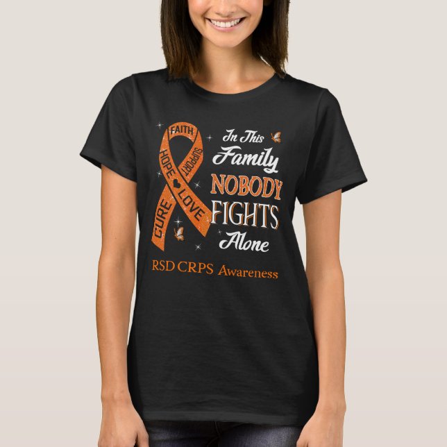 Camiseta Nadie lucha solo contra la conciencia de RSD CRPS (Anverso)