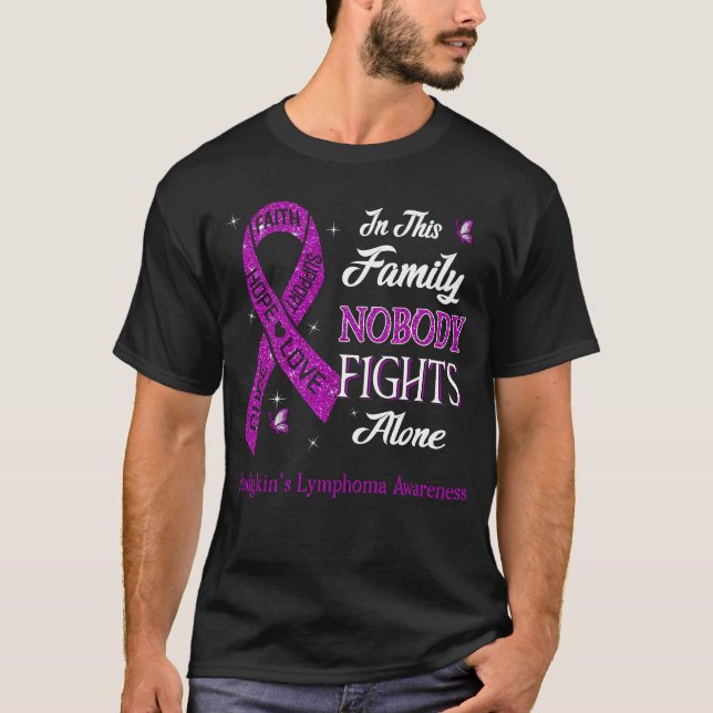 Camiseta Nadie lucha solo contra la conciencia del linfoma  (Anverso)
