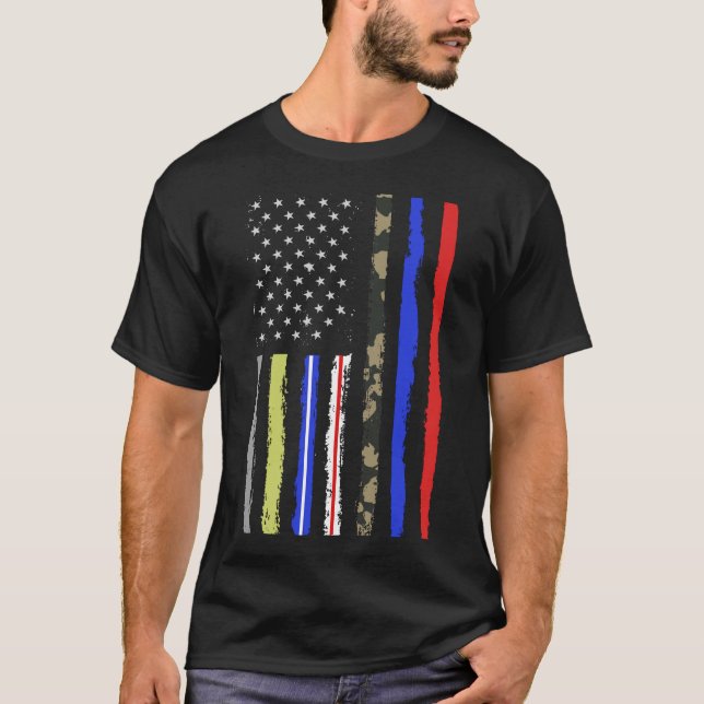 Camiseta Nadie lucha solo contra la delgada bandera de la L (Anverso)