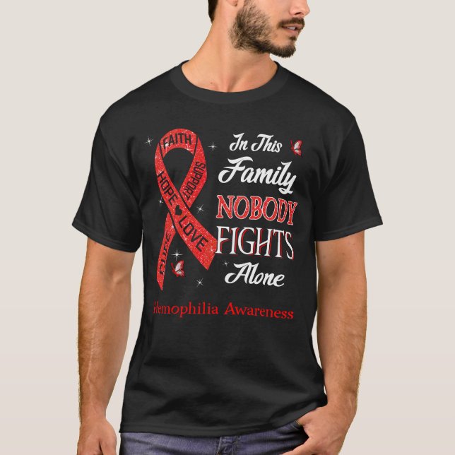 Camiseta Nadie lucha solo contra la notoriedad de la hemofi (Anverso)