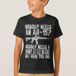 Camiseta Nadie Necesita Y Ar-15 Estados Unidos Divertido Re