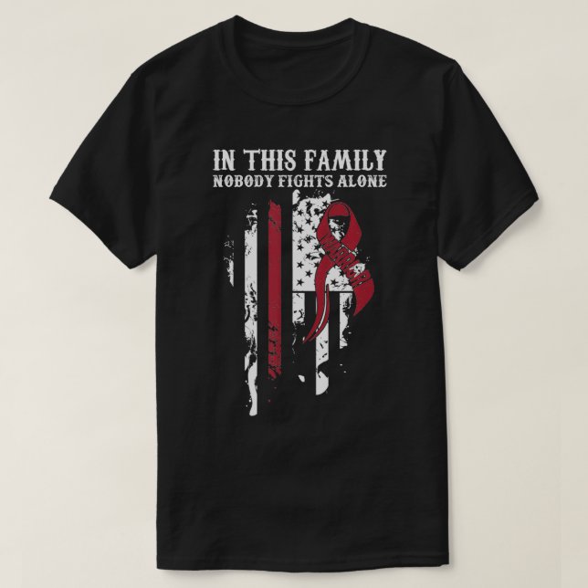 Camiseta Nadie por sí solo Ite de Concienciación sobre el C (Diseño del anverso)