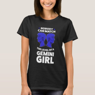 Camiseta nadie puede igualar el nivel de un gemini chica zo