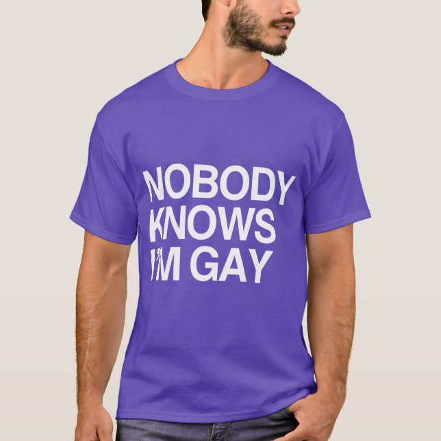Camiseta NADIE SABE que soy - BLANCO - .png GAY (Anverso)