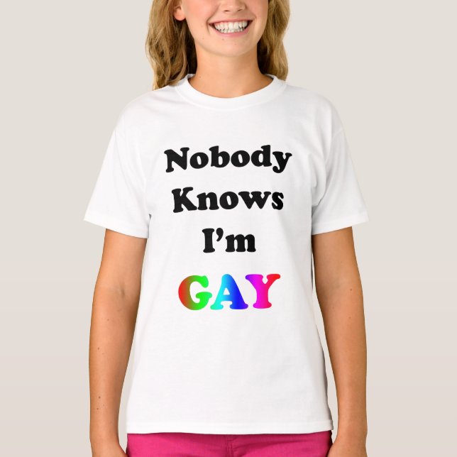 Camiseta Nadie sabe que soy gay (Anverso)