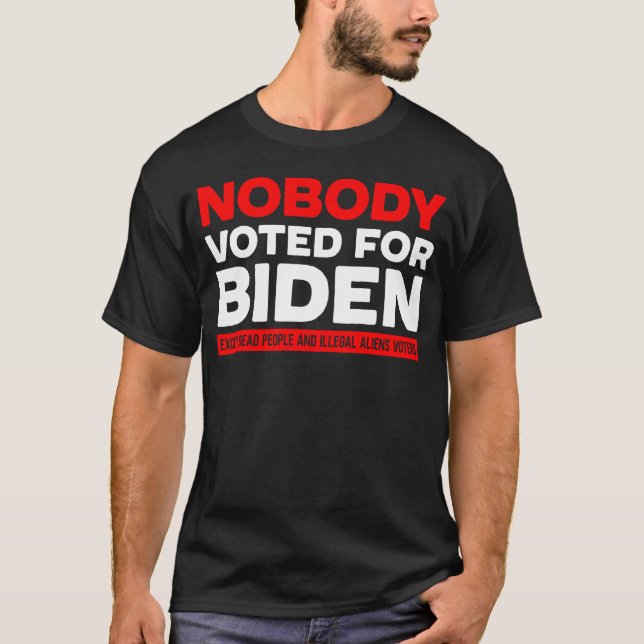 Camiseta Nadie votó por Biden (Anverso)
