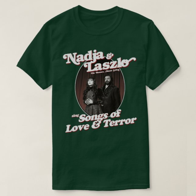 Camiseta Nadja y Laszlo cantan canciones de amor y terror (Diseño del anverso)