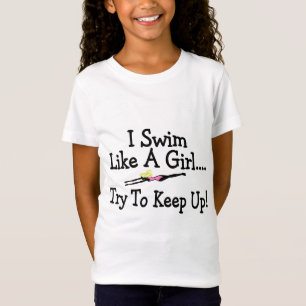 Camiseta Nado como un intento del chica para continuar