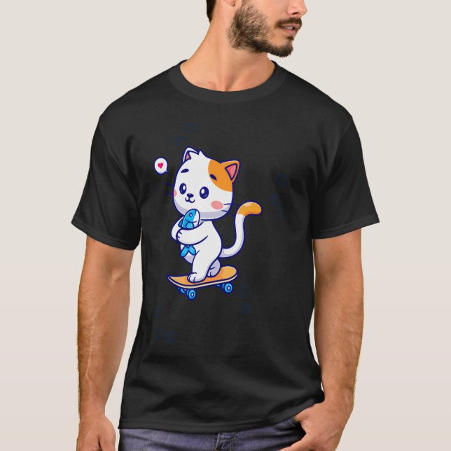 Camiseta Nado de gato gracioso de Dory (Anverso)