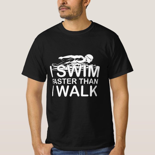 Camiseta Nado Más Rápido De Lo Que Camino (Anverso)
