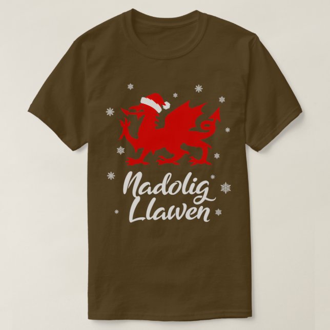 Camiseta Nadolig Llawen Wales Welsh Cymru Feliz Navidad D (Diseño del anverso)