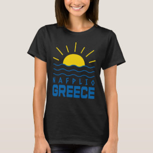 Camiseta Nafplio Grecia Olas Del Mar Y Sol Mujeres