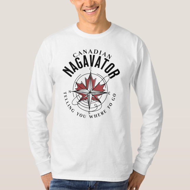 Camiseta Nagavator canadiense te dice a dónde ir (Anverso)