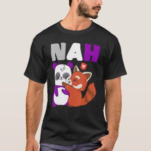 Camiseta Nah Cute Oso Asexual Fox Bandera Asexual Pri Asexu