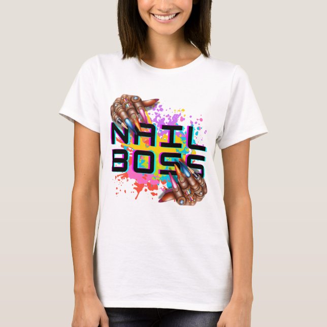 Camiseta "Nail Boss" Bold Beauty Tech (Anverso)
