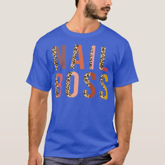 Camiseta Nail Boss Leopard imprimen regalos graciosos de Na